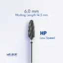 TUNGSTEN CARBIDE BUR FOR CVD COATING - CROSS CUT SUPER COARSE
