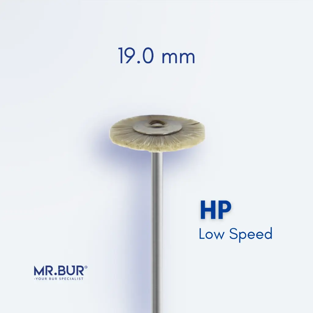 LAB POLISHING BRUSH WHEEL SHAPE (WHITE GOAT HAIR)