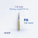 FG FINISHING CARBIDE TAPER FLAT END